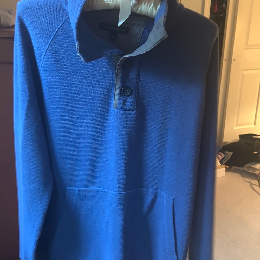 Banana republic men’s button up pullover sweater